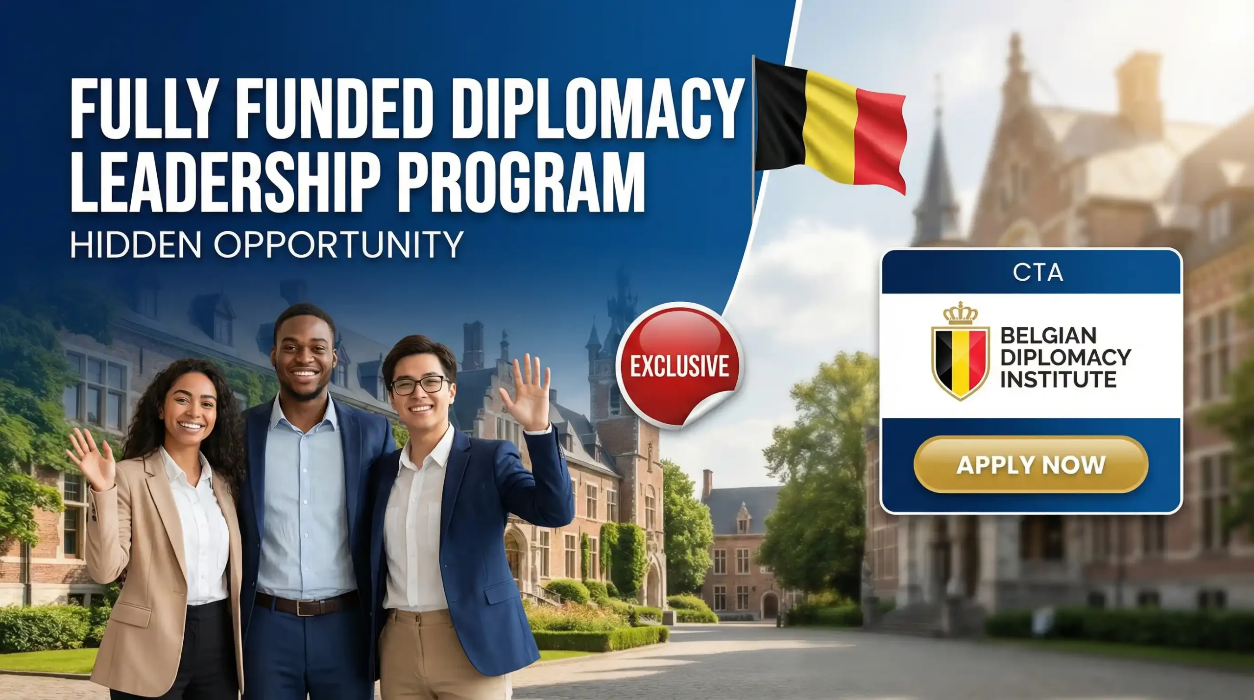 Fully Funded Diplomacy Leadership Program 2026 in Belgium